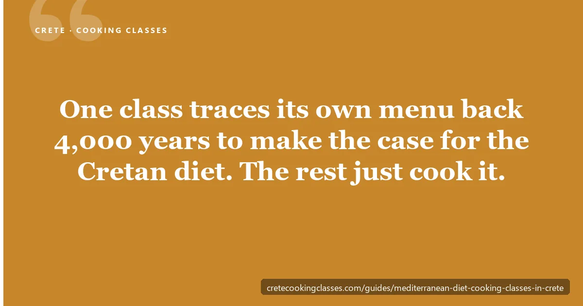 A Cretan cooking class is not a nutrition lecture - it is a kitchen where the Mediterranean diet is the everyday food